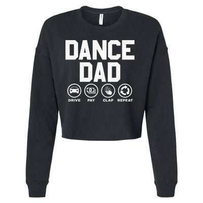 Funny Dance Dad Proud Dancer Dancing Father Cropped Pullover Crew