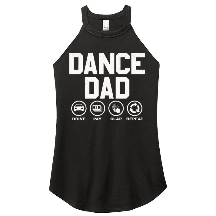 Funny Dance Dad Proud Dancer Dancing Father Women's Perfect Tri Rocker Tank
