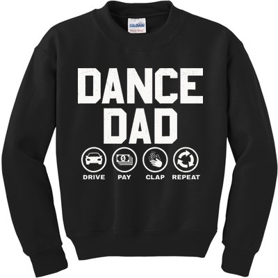 Funny Dance Dad Proud Dancer Dancing Father Kids Sweatshirt