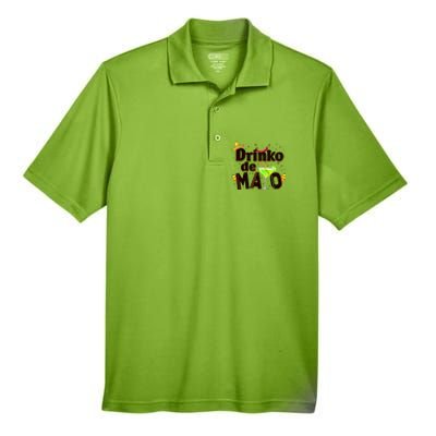 Funny Drinko De Mayo Cinco De Mayo Men's Origin Performance Pique Polo