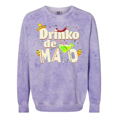 Funny Drinko De Mayo Cinco De Mayo Colorblast Crewneck Sweatshirt