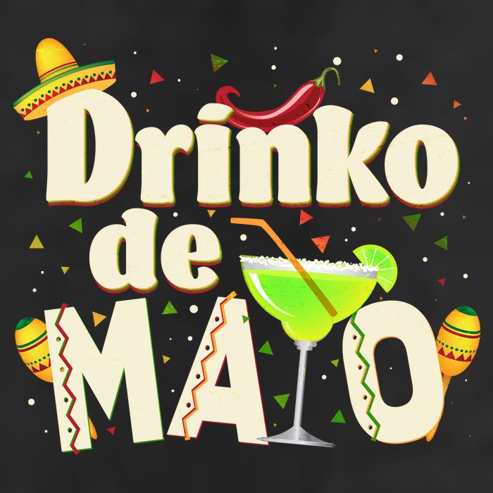 Funny Drinko De Mayo Cinco De Mayo 7 Panel Mesh Trucker Snapback Hat