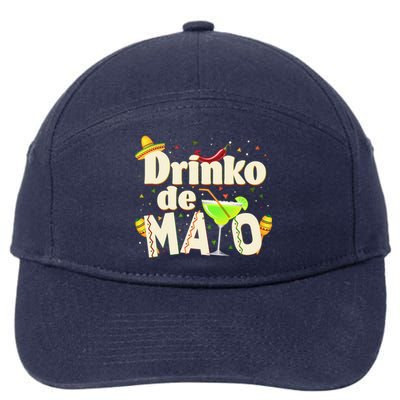 Funny Drinko De Mayo Cinco De Mayo 7-Panel Snapback Hat