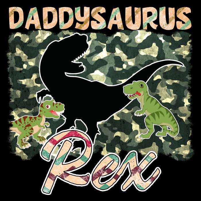 Father's Day Daddysaurus T Rex Gift For Dad Camo City Backpack