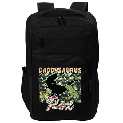 Father's Day Daddysaurus T Rex Gift For Dad Camo Impact Tech Backpack