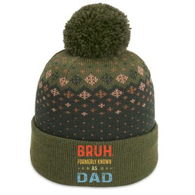 Fathers Day Dad Bruh Formerly Known As Dad Papa The Baniff Cuffed Pom Beanie