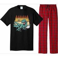 Funny Dinosaur Disc Golf Funny Retro Disc Golf Sports Pajama Set