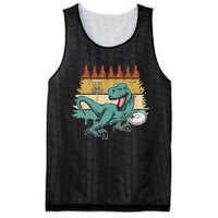 Funny Dinosaur Disc Golf Funny Retro Disc Golf Sports Mesh Reversible Basketball Jersey Tank