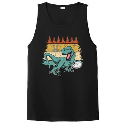 Funny Dinosaur Disc Golf Funny Retro Disc Golf Sports PosiCharge Competitor Tank