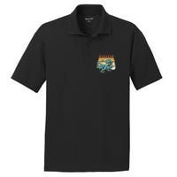 Funny Dinosaur Disc Golf Funny Retro Disc Golf Sports PosiCharge RacerMesh Polo