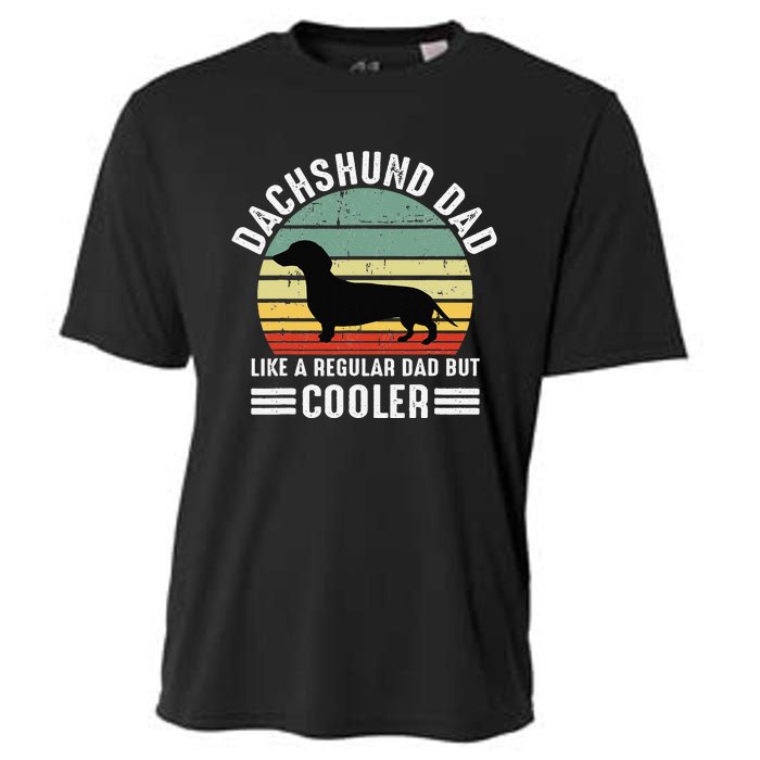 Funny dachshund dad like a regular dad but dachshund dad Cooling Performance Crew T-Shirt