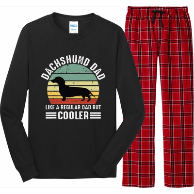 Funny dachshund dad like a regular dad but dachshund dad Long Sleeve Pajama Set