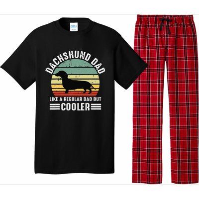 Funny dachshund dad like a regular dad but dachshund dad Pajama Set