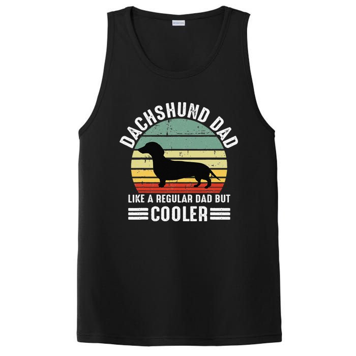 Funny dachshund dad like a regular dad but dachshund dad PosiCharge Competitor Tank