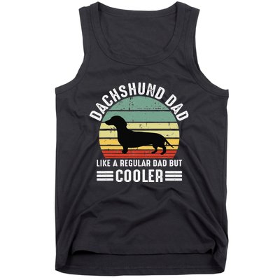 Funny dachshund dad like a regular dad but dachshund dad Tank Top