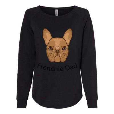 Frenchie Dad Design Womens California Wash Sweatshirt