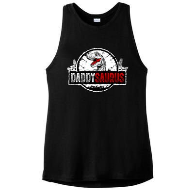 Fathers Day Daddysaurus Great Funny Gift Idea For Dad Gift Ladies PosiCharge Tri-Blend Wicking Tank