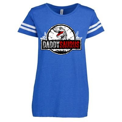 Fathers Day Daddysaurus Great Funny Gift Idea For Dad Gift Enza Ladies Jersey Football T-Shirt