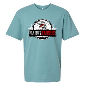 Fathers Day Daddysaurus Great Funny Gift Idea For Dad Gift Sueded Cloud Jersey T-Shirt