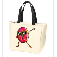 Funny Donut Designs For Boy Girl Hiphop Dabbing Donut Zip Tote Bag