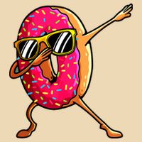 Funny Donut Designs For Boy Girl Hiphop Dabbing Donut Zip Tote Bag