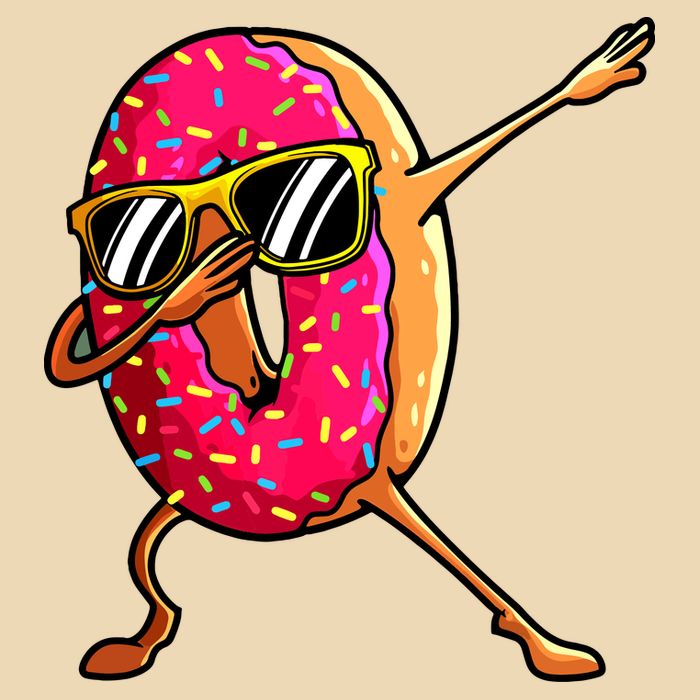 Funny Donut Designs For Boy Girl Hiphop Dabbing Donut Zip Tote Bag