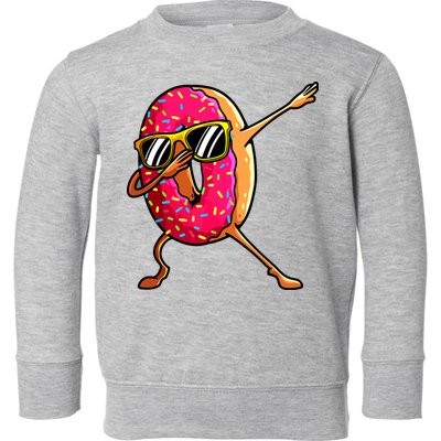 Funny Donut Designs For Boy Girl Hiphop Dabbing Donut Toddler Sweatshirt