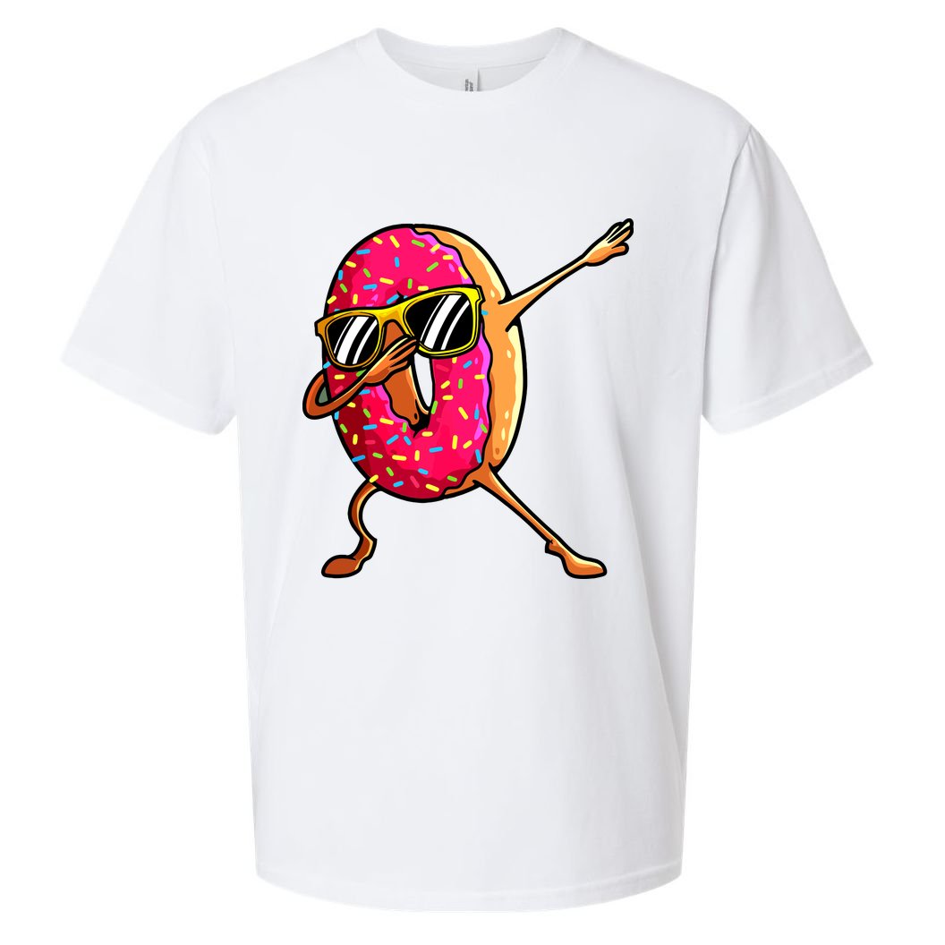 Funny Donut Designs For Boy Girl Hiphop Dabbing Donut Sueded Cloud Jersey T-Shirt