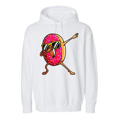 Funny Donut Designs For Boy Girl Hiphop Dabbing Donut Garment-Dyed Fleece Hoodie