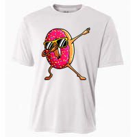 Funny Donut Designs For Boy Girl Hiphop Dabbing Donut Cooling Performance Crew T-Shirt