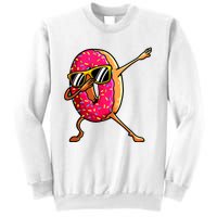 Funny Donut Designs For Boy Girl Hiphop Dabbing Donut Sweatshirt