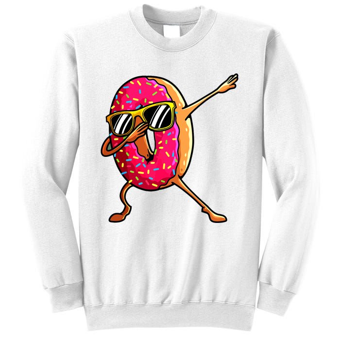 Funny Donut Designs For Boy Girl Hiphop Dabbing Donut Sweatshirt