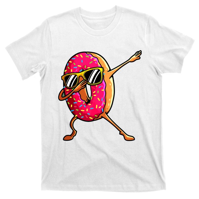 Funny Donut Designs For Boy Girl Hiphop Dabbing Donut T-Shirt