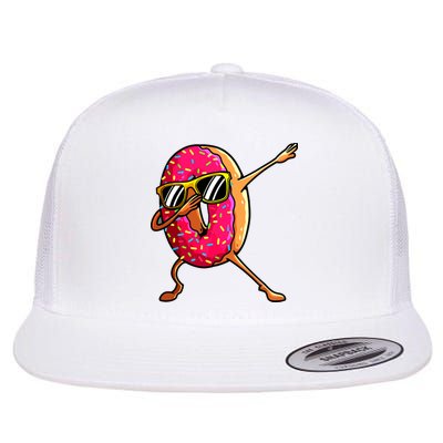 Funny Donut Designs For Boy Girl Hiphop Dabbing Donut Flatbill Hat