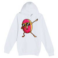 Funny Donut Designs For Boy Girl Hiphop Dabbing Donut Premium Pullover Hoodie