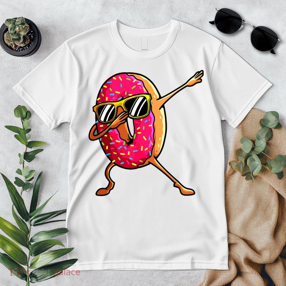 Funny Donut Designs For Boy Girl Hiphop Dabbing Donut Premium T-Shirt