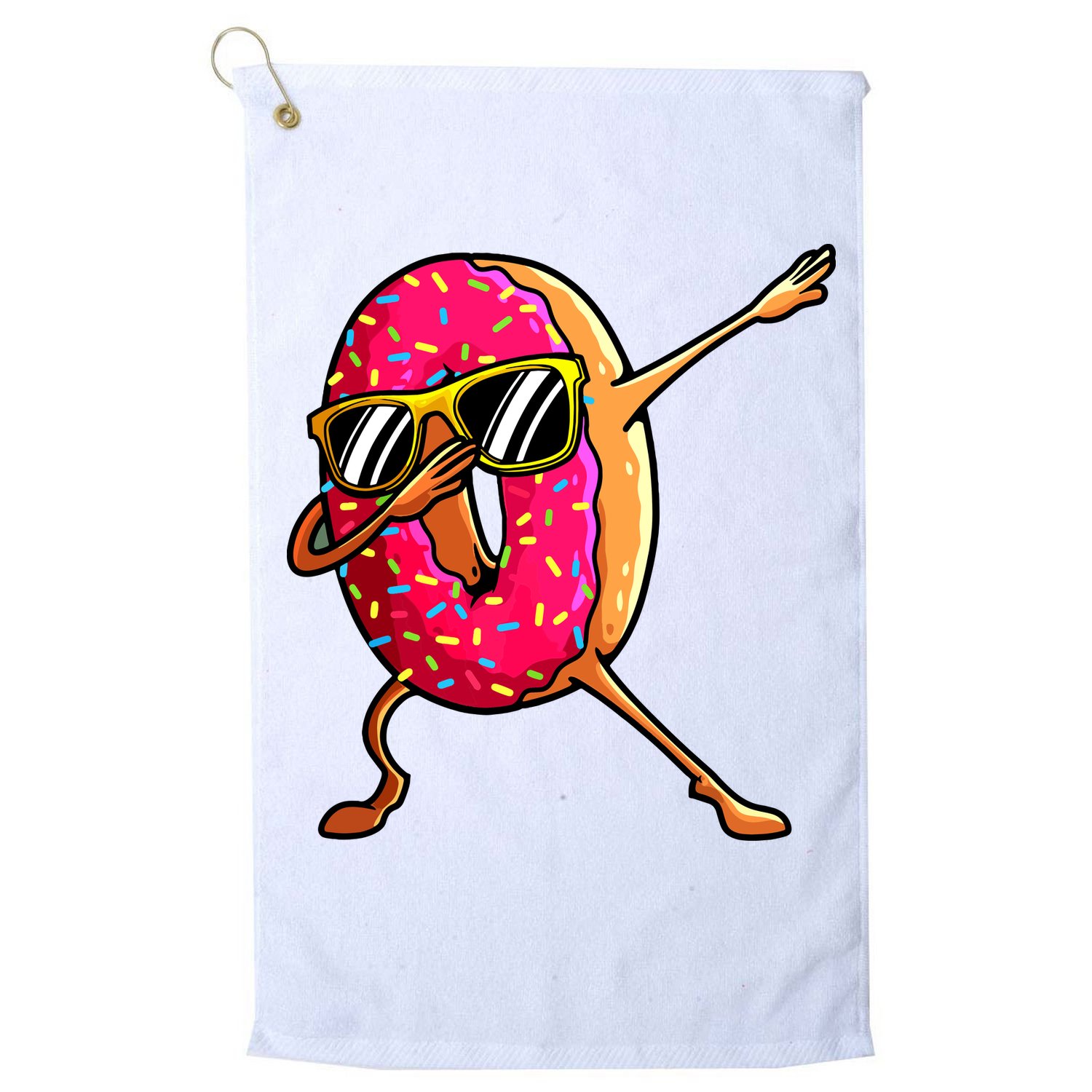 Funny Donut Designs For Boy Girl Hiphop Dabbing Donut Golf Towel