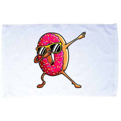 Funny Donut Designs For Boy Girl Hiphop Dabbing Donut Microfiber Hand Towel