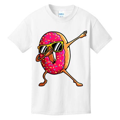 Funny Donut Designs For Boy Girl Hiphop Dabbing Donut Kids T-Shirt