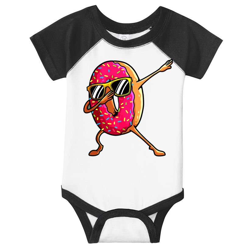 Funny Donut Designs For Boy Girl Hiphop Dabbing Donut Infant Baby Jersey Bodysuit