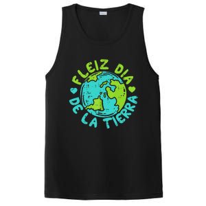 Feliz Dia De La Tierra Happy Earth Day Spanish PosiCharge Competitor Tank