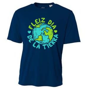 Feliz Dia De La Tierra Happy Earth Day Spanish Cooling Performance Crew T-Shirt