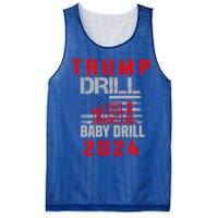 Funny Drill Drill Trump 2024 Funny Gift Mesh Reversible Basketball Jersey Tank