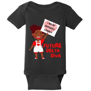 Future Delta Diva Black Sorority 1913 Baby Bodysuit