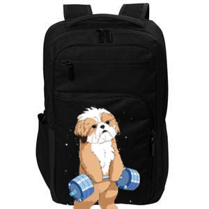 Funny Dog Deadlift Shih Tzu Impact Tech Backpack