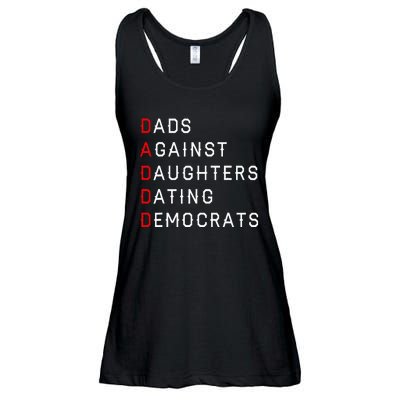 Funny Daddd Dads Against Daughters Dating Democrats Ladies Essential Flowy Tank