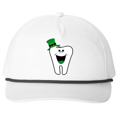 Funny Dentist Dental Tooth Shamrock St Patrick Day Gift Snapback Five-Panel Rope Hat