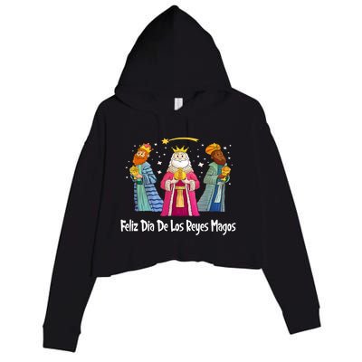 Feliz Dia De Reyes Day Wise Three Kings Tee Happy Epiphany Crop Fleece Hoodie