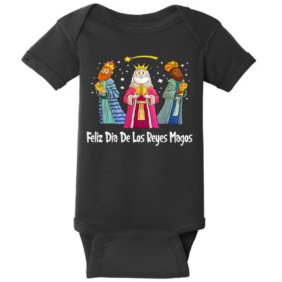 Feliz Dia De Reyes Day Wise Three Kings Tee Happy Epiphany Baby Bodysuit