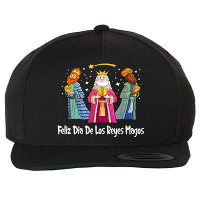 Feliz Dia De Reyes Day Wise Three Kings Tee Happy Epiphany Wool Snapback Cap